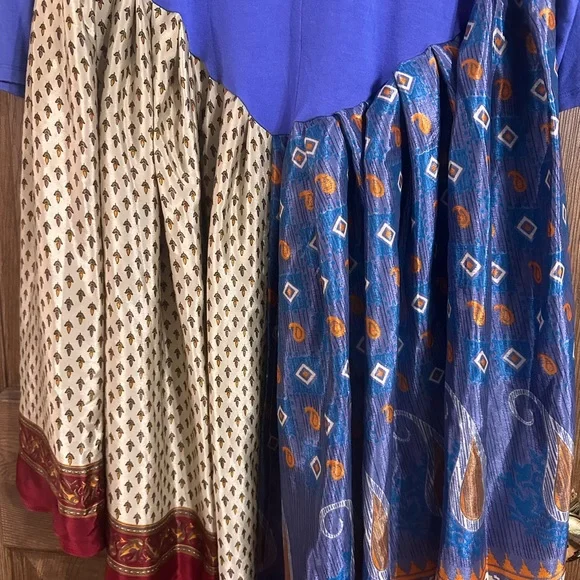 The Morgan Factory Blue Mixed-Print Boho Tunic - Picture 6 of 6